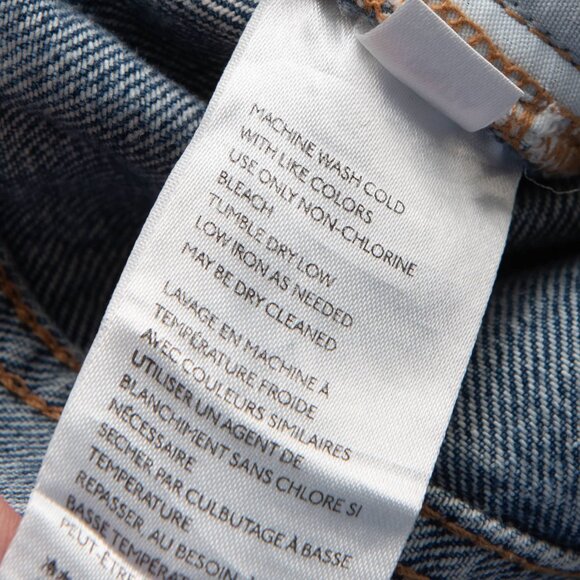 Free People "My Own Lane" Jeans Straight Leg Acid Washed High Waist Blue Size 28 - Picture 5 of 7